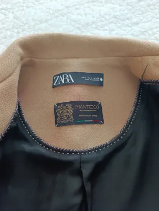 Abrigo Zara Lana Beige