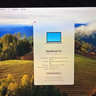 MacBook Air 13 A1932 Plata/Gris Espacial