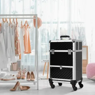 Maletín de maquillaje con ruedas