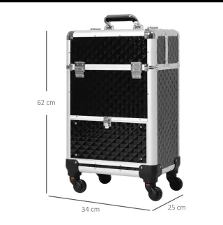 Maletín de maquillaje con ruedas