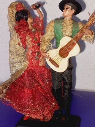 Vintage Casal de Dançarinos de Flamenco - Anos 70