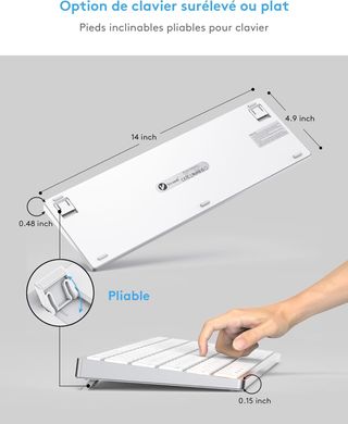 Teclado Bluetooth inalámbrico para Mac OS - Diseño AZERTY