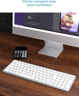 Teclado Bluetooth inalámbrico para Mac OS - Diseño AZERTY