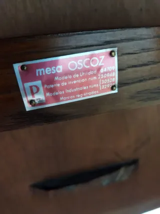 Mesa libro plegable vintage Oscoz