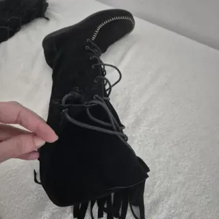 Botas altas ante negras talla 38