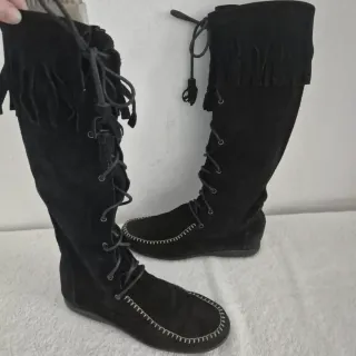 Botas altas ante negras talla 38