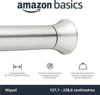 Barra Cortina Ducha Tensión Ajustable