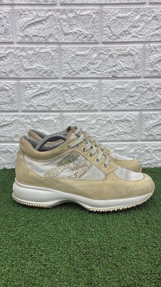 Scarpe Hogan Donna Beige Glitter H