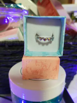 Anillo BE LOVE Plata Ley 925 Corazones