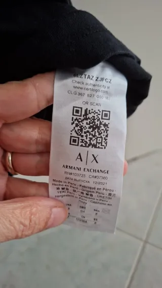 T-shirt Armani Exchange Uomo Nera