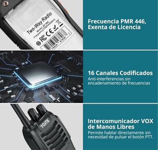2 Walkie Talkies PROSTER con Accesorios