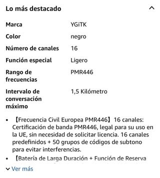 2 Walkie Talkies PROSTER con Accesorios