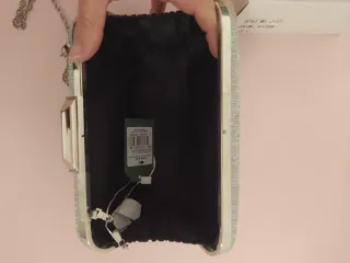 Conjunto fiesta plata: bolso y sandalias