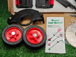 Desbrozadora Eléctrica con Ruedas y 2 Baterías