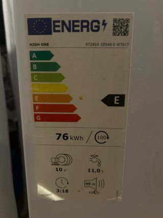 Lavavajillas High One 45cm