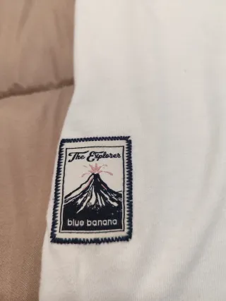 Camiseta Blue Banana Blanca Estampada