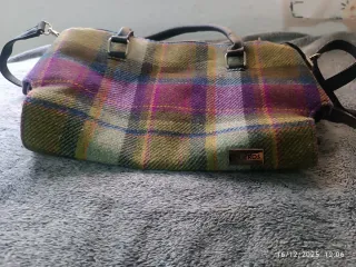 Bolso MICROS cuadros verde y morado