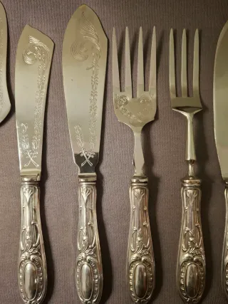 Set di posate da portata in argento 800