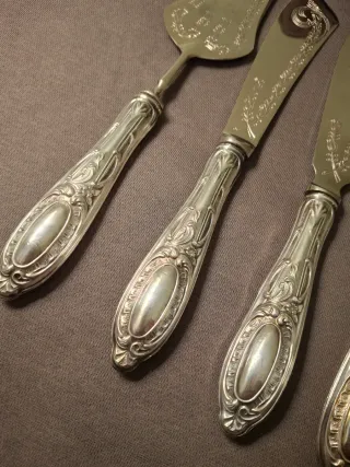 Set di posate da portata in argento 800