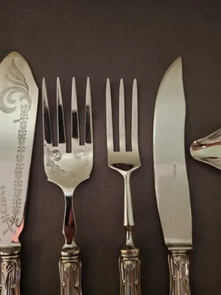 Set di posate da portata in argento 800