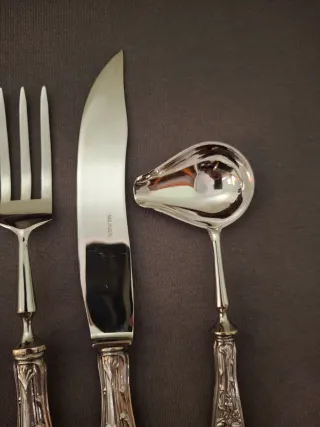 Set di posate da portata in argento 800