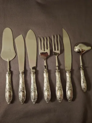 Set di posate da portata in argento 800