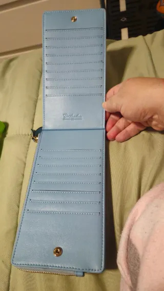 Cartera Tarjetero Billetero Bostantem Azul