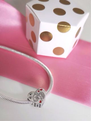 CHARM GATO CORAZON CHICA PARA PULSERA PANDORA CAJA