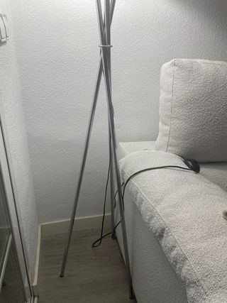 Lámpara de pie Seminueva Beige/Plata