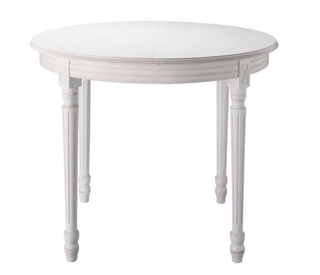 Mesa Comedor Redonda Extensible Blanca