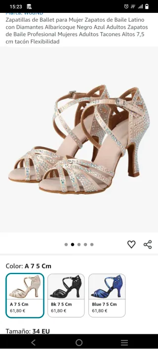 Zapatos de baile latinos con pedrería