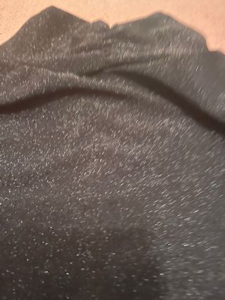 Vestido largo negro brillante