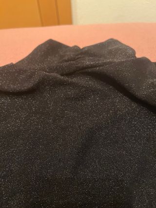 Vestido largo negro brillante