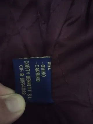 Cazadora de piel granate talla M