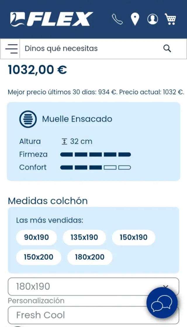 180x190 ZZ3 FLEX COLCHÓN PERSONALIZADO