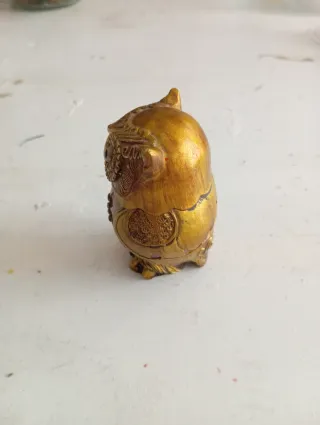 Figura Búho Decorativo Dorado