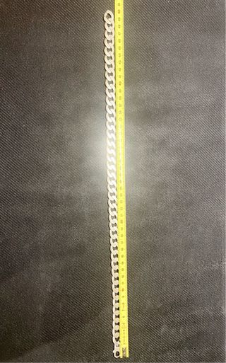 Cadena Plata 50cm 15mm 150g con cierre mosquetón.