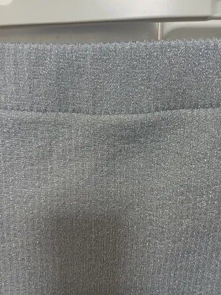 Falda Zara punto plateada botones