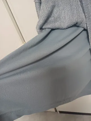 Falda Zara punto plateada botones