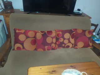 Conjunto sofás madera maciza