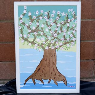 Quadro decorativo albero fiorito