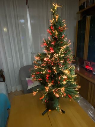 Árbol Navideño Fibra Óptica Luces de colores