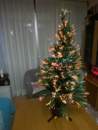 Árbol Navideño Fibra Óptica Luces de colores