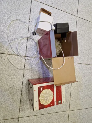 2 Bolas Decorativas Flores Luces LED Navidad