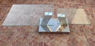 Mesa de centro de cristal moderna