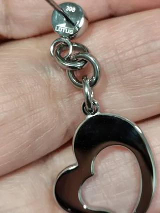 Pendientes Corazón Lotus Acero