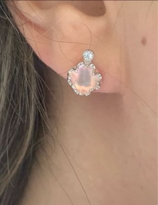 Conjunto Plata Cuarzo Rosa
