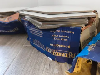 Baldosas hexagonales blancas para suelo y pared