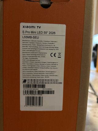 TV Xiaomi Mini LED 55 S Pro 4K (modelo 2026)