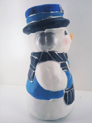Muñeco Nieve Plástico 35cm Decoración Navideña